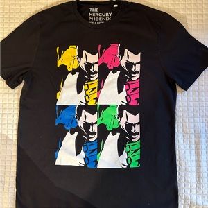 Freddie Mercury, Warhol Style, MPT, Organic Cotton Unisex T Shirt. Large